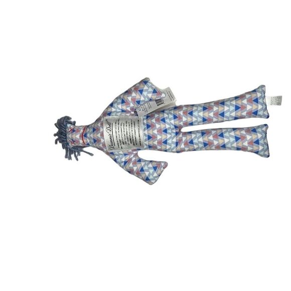 DAMMIT! DOLLS Blue Stress Relief Squishy Doll - Classic Triangles Pattern - Picture 3 of 3